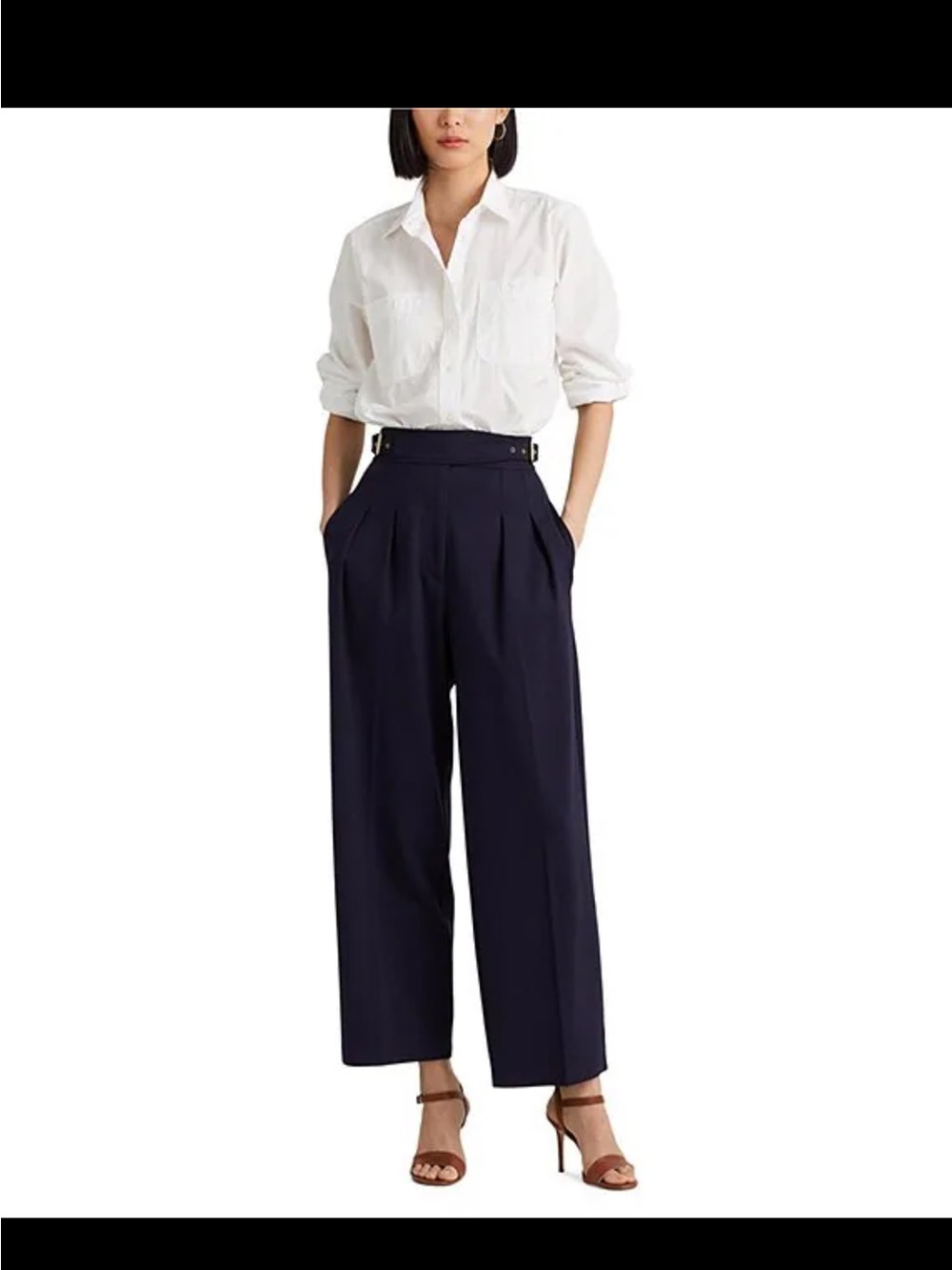 Lauren Ralph Lauren Essential White Button-Front Shirt - Picture 2 of 10